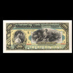 Canada, Ontario Bank, 20 dollars <br /> June 1, 1888