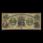 Canada, Banque Jacques-Cartier, 4 piastres <br /> May 2, 1870
