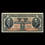 Canada, Provincial Bank of Canada, 5 dollars <br /> January 31, 1919