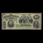 Canada, Metropolitan Bank, 10 dollars <br /> May 1, 1872