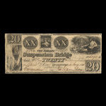 Canada, Niagara Suspension Bridge Bank, 20 dollars <br /> January 4, 1841