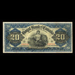 Canada, Royal Bank of Canada, 20 dollars <br /> January 2, 1909