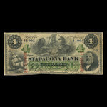 Canada, Stadacona Bank, 4 dollars <br /> April 2, 1874