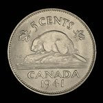 Canada, George VI, 5 cents <br /> 1941