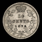 Canada, Victoria, 10 cents <br /> 1875