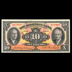 Canada, Dominion Bank, 10 dollars <br /> January 2, 1935