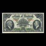 Canada, Bank of Montreal, 5 dollars <br /> January 2, 1935