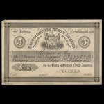 Canada, Bank of British North America, 5 pounds <br /> July 1, 1847