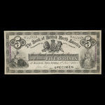 Canada, Bank of British North America, 5 dollars <br /> November 1, 1871