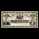 Canada, Bank of British North America, 5 dollars <br /> January 31, 1871