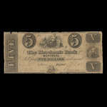 Canada, Merchants Bank of Montreal (The), 5 dollars <br /> April 6, 1837