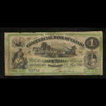Canada, Commercial Bank of Canada, 1 dollar <br /> January 2, 1860