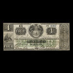Canada, Commercial Bank of New Brunswick, 4 dollars <br /> November 1, 1860