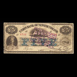 Canada, Union Bank of Newfoundland, 5 pounds <br /> October 2, 1865