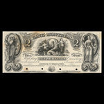 Canada, Bank of Montreal, 2 dollars <br /> 1860