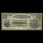 Canada, Central Bank of Canada, 5 dollars <br /> January 1, 1884