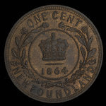 Canada, Victoria, 1 cent <br /> 1864