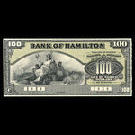 Canada, Bank of Hamilton, 100 dollars <br /> June 1, 1909