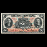 Canada, Dominion Bank, 5 dollars <br /> February 1, 1931