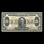 Canada, Imperial Bank of Canada, 20 dollars <br /> November 1, 1923