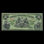 Canada, Provincial Bank of Canada, 5 dollars <br /> July 2, 1900