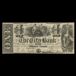 Canada, City Bank (Montreal), 1 dollar <br /> October 1, 1850