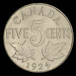 Canada, George V, 5 cents <br /> 1924