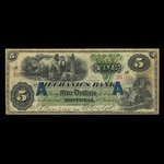 Canada, Mechanics Bank (Montreal), 5 dollars <br /> June 1, 1872