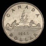 Canada, George VI, 1 dollar <br /> 1948