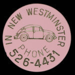 Canada, New Westminster Volkswagon Ltd., no denomination <br /> 1972