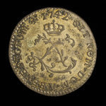 France, Louis XV, 2 sous <br /> 1742