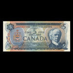 Canada, Bank of Canada, 5 dollars <br /> 1972