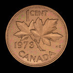 Canada, Elizabeth II, 1 cent <br /> 1973