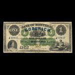 Canada, Bank of Montreal, 1 dollar <br /> August 1, 1862