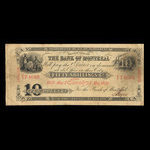 Canada, Bank of Montreal, 10 dollars <br /> May 5, 1852