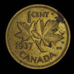 Canada, George VI, 1 cent <br /> 1937