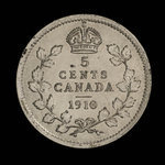 Canada, Edward VII, 5 cents <br /> 1910