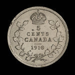 Canada, Edward VII, 5 cents : 1910