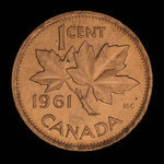 Canada, Elizabeth II, 1 cent <br /> 1961