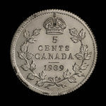 Canada, Edward VII, 5 cents <br /> 1909