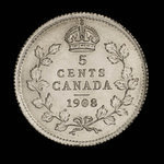 Canada, Edward VII, 5 cents <br /> 1908