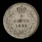 Canada, Victoria, 5 cents <br /> 1893