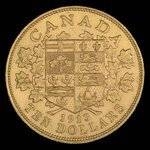 Canada, George V, 10 dollars <br /> 1913