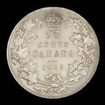 Canada, George V, 25 cents <br /> 1913