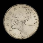 Canada, George VI, 25 cents <br /> 1948