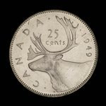 Canada, George VI, 25 cents <br /> 1949