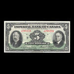 Canada, Imperial Bank of Canada, 5 dollars <br /> November 1, 1934