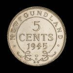 Canada, George VI, 5 cents <br /> 1945
