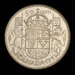 Canada, Elizabeth II, 50 cents <br /> 1953