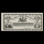 Canada, Bank of British North America, 5 dollars <br /> July 1, 1870